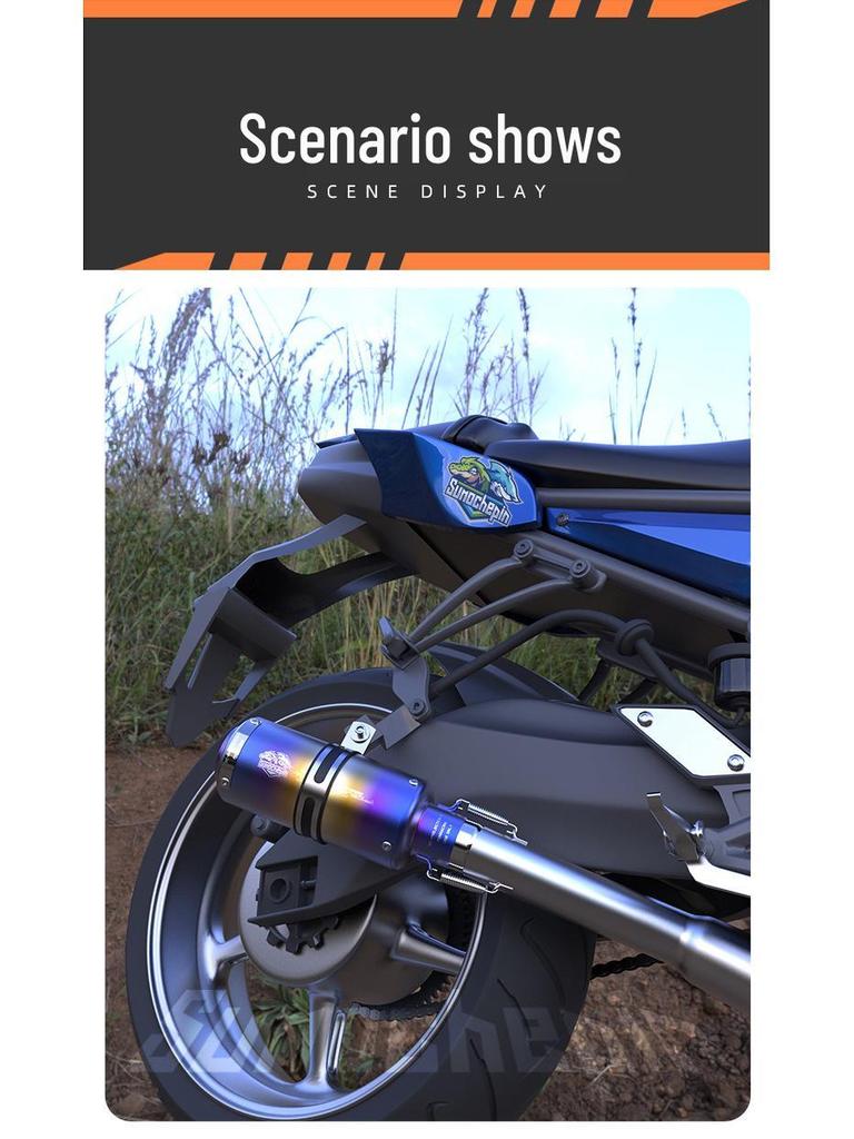 Universal Motorcycle Exhaust for Yamaha, Kawasaki, Honda, CFMOTO 450: SC Street-blasting Full System for Racing