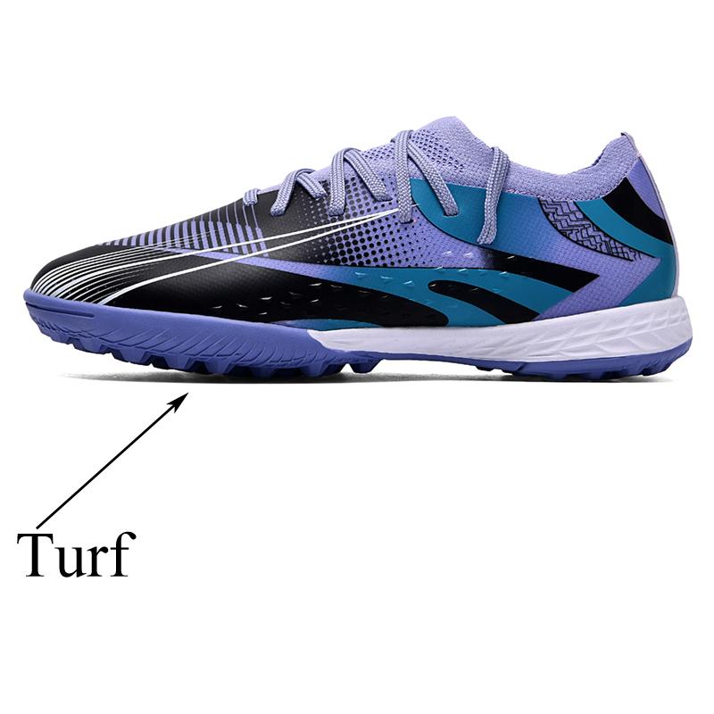 New Mens Soccer Shoes Boys Adults Futsal Sports Football Boots Grass Cleats Indoor Outdoor Ultralight Long Spikes Turf FG/TF