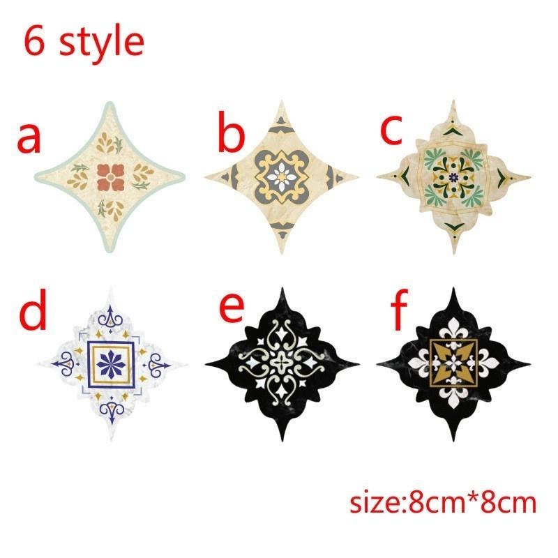 15pcs/sheet 5 Sheets Lot Creative Decorative Tile Stickers Diagonal Stickers Printed Stickers