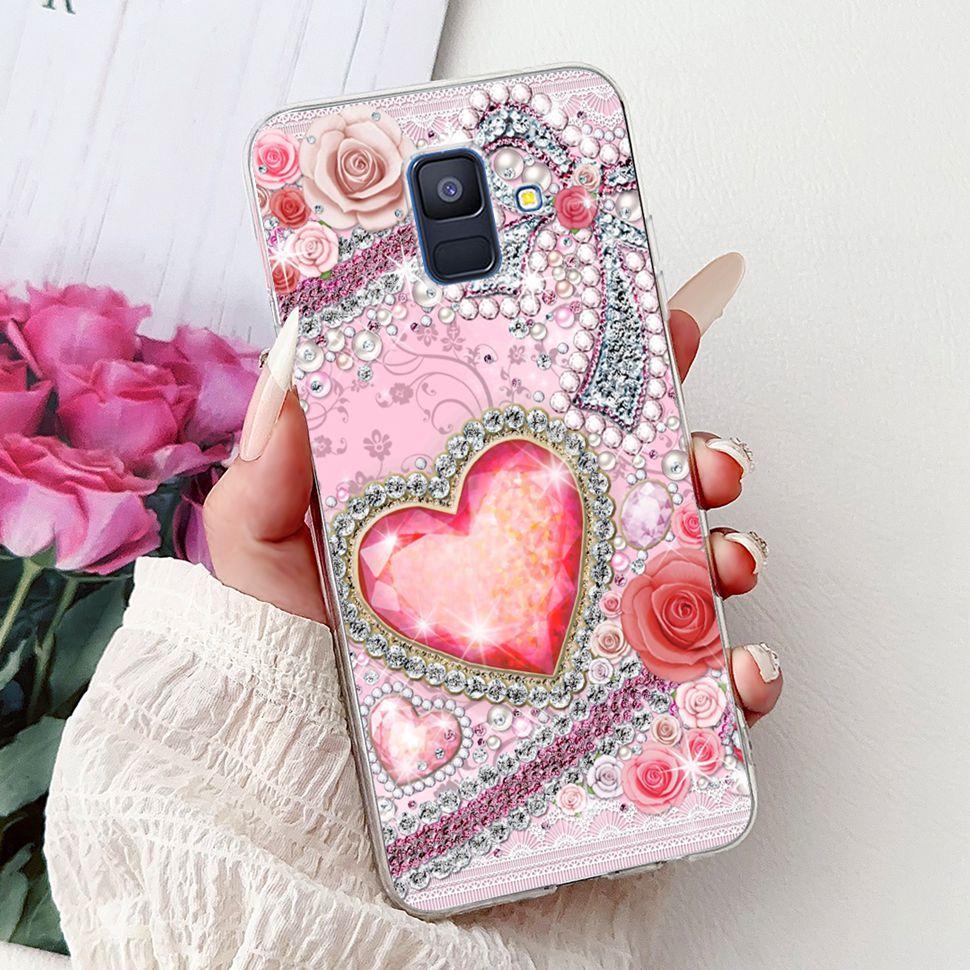 For Samsung Galaxy A6 2018 Case Luxury Painted Cover Soft Silicone Phone Case For Samsung A 6 A6 GalaxyA6 2018 Back Cover Coque