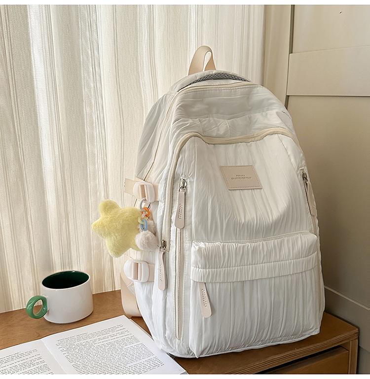 Schoolbag new high-value Japanese ins fresh and sweet macaron backpack junior high school students lightweight travel backpack