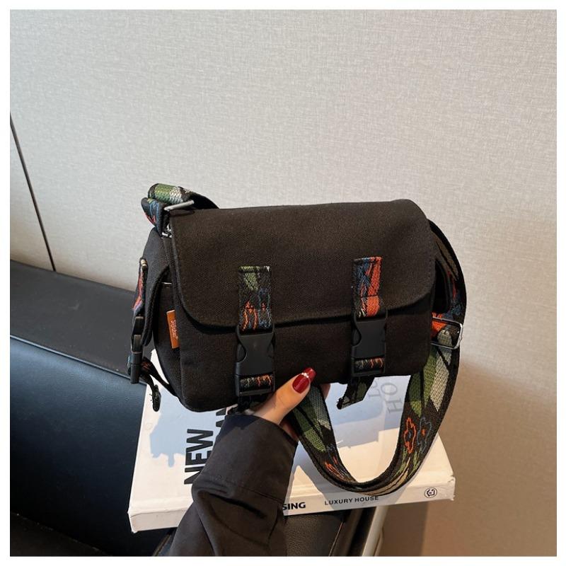 Lässige Schulter-Canvas-Tasche Damen neue trendige vielseitige Umhängetasche leichte Reise kleine Tasche
