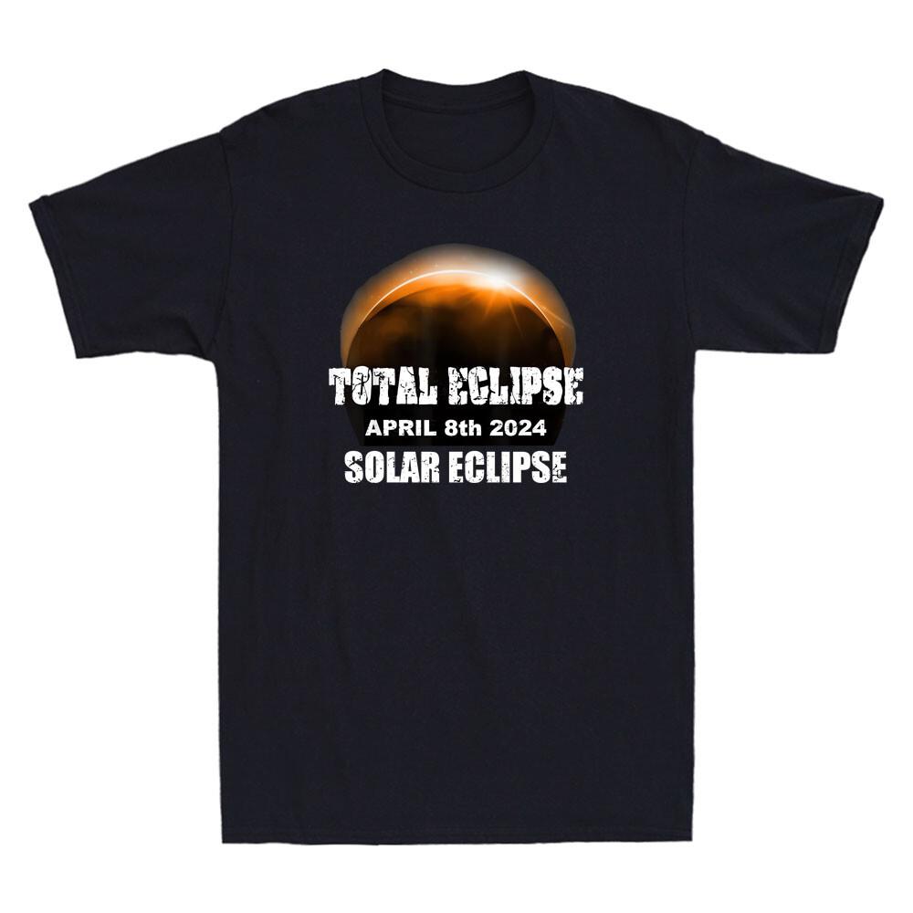 Total Solar Eclipse April 8th 2026 T-shirt Sun Eclipse Geek Retro Men T-shirt S