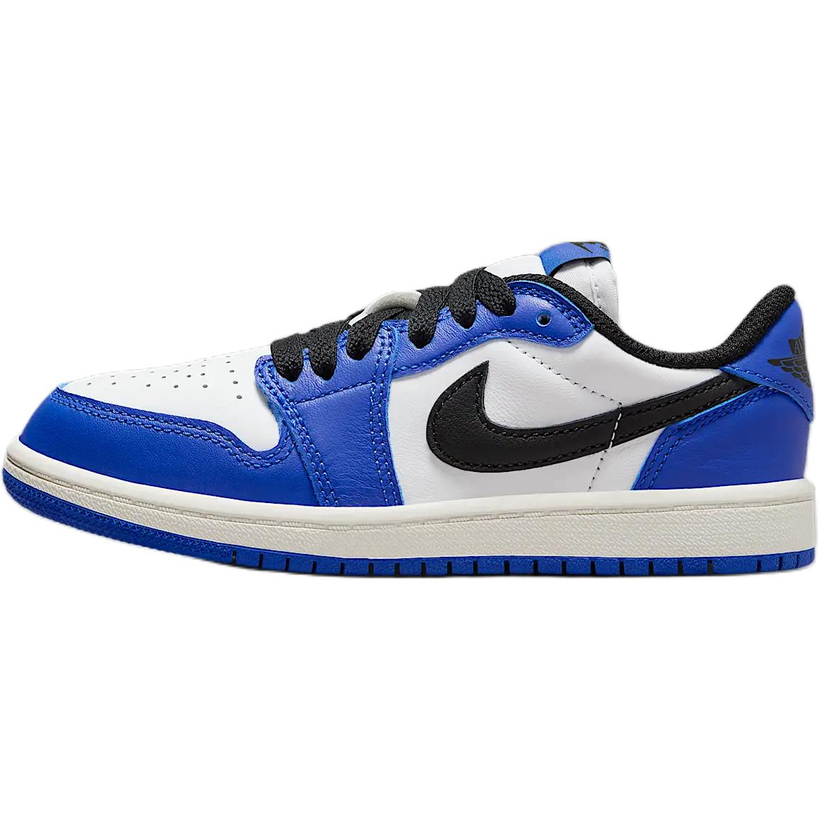 

Кроссовки Air Jordan 1 Retro Low OG PS Game Royal Kids Синие Белые Черные FQ5436-140 28