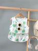 Kids' Summer Mesh Sleeveless Vest Set - Lightweight, Breathable 2-Piece for Boys & Girls