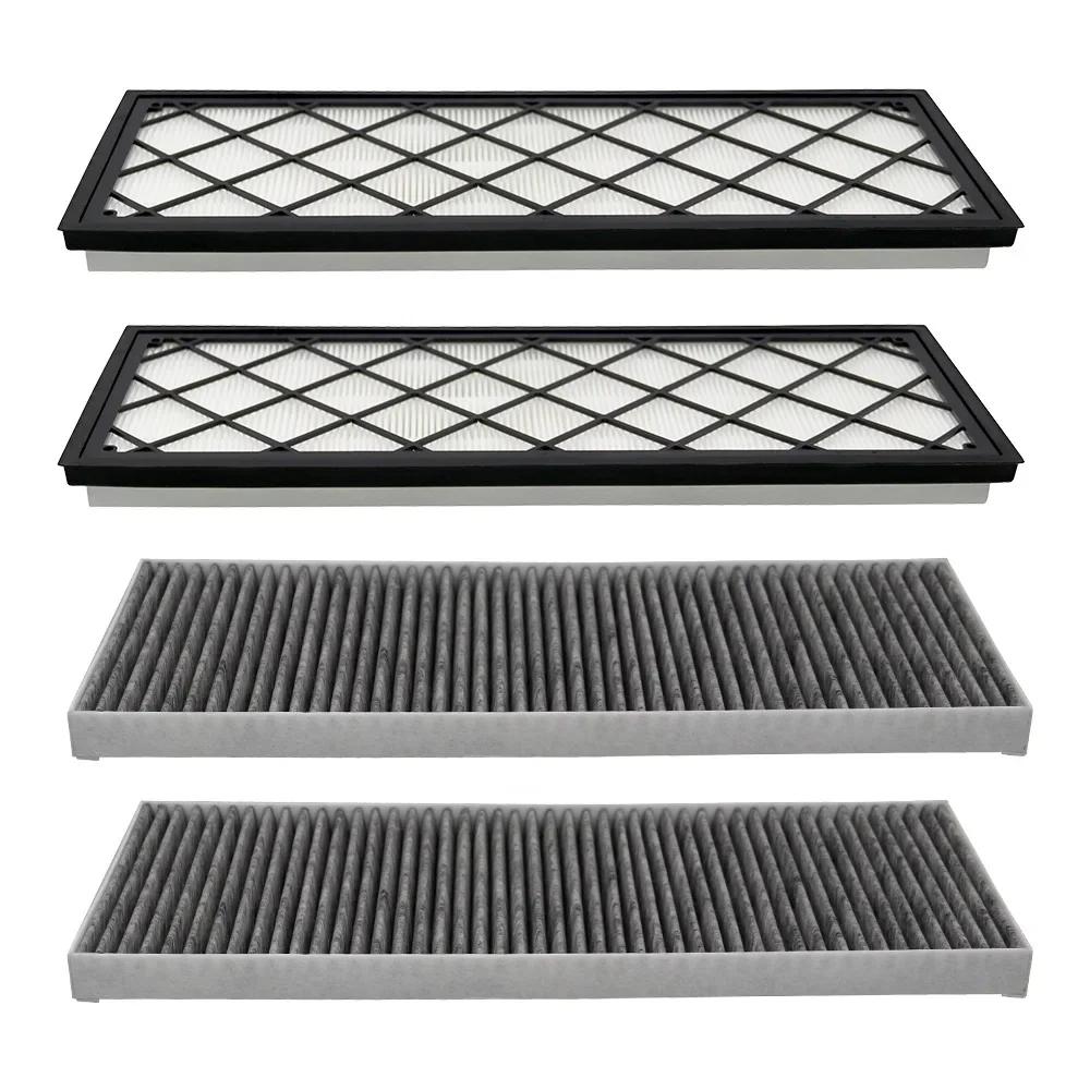 Per Tesla Model Y Juniper 2025-2020 2026 4 Pezzi Filtro Abitacolo HEPA Filtro Ingresso Sostituzione con Accessori al Carbone Attivo