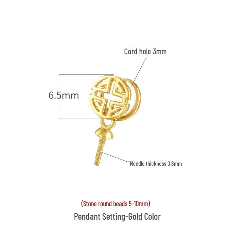 

Элегантная золотая подвеска 18 карат для ожерелий из жемчуга или нефрита, сделай сам
