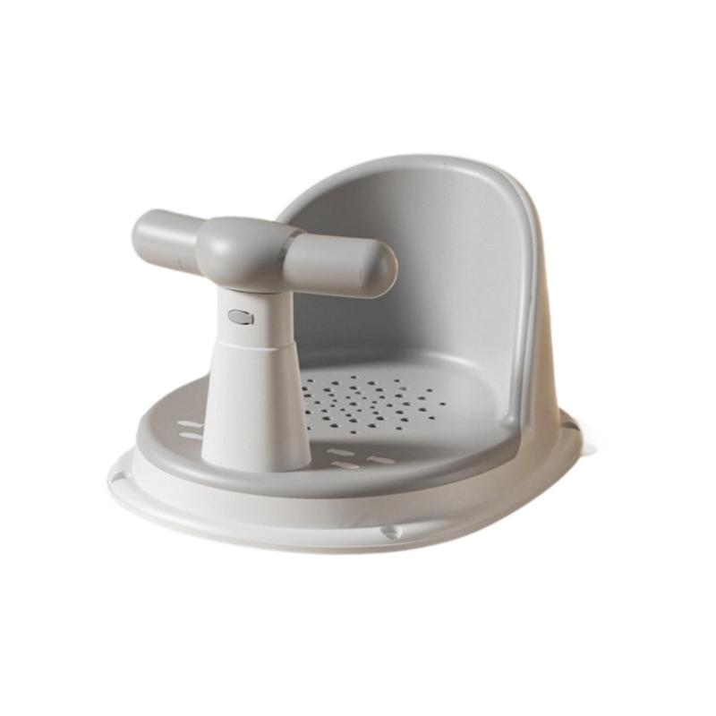 Portable Infant Bathing Chair Anti Skid Base Strong Suction Cups for Stability Easy to Clean Lightweight Baby Bath Seat