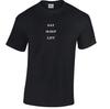 Eat Sleep Lift Gym Lifting Body Building Work Out Mens Cotton Black T-Shirt