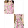 High End Summer Dress Women Flowy Chiffon Fake Two Piece Long Dress Slim Fit Floral Print