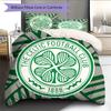 Juego de Funda Nórdica y Colcha del Celtic Football Club Funda de Colcha Funda de Almohada Decoración del Hogar Regalo de Cumpleaños (1 * funda nórdica + 2 * fundas de almohada, sin núcleo)