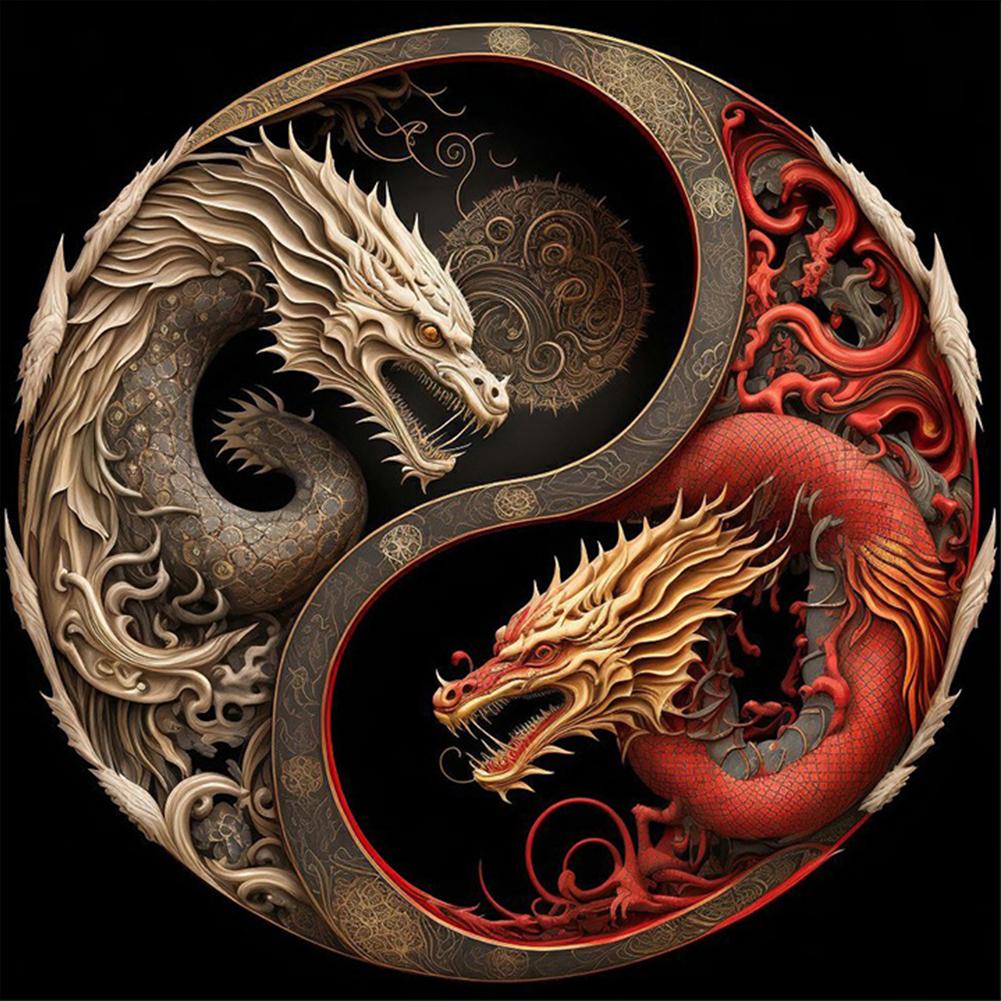 5D DIY Full Round Drill Diamond Painting Tai Chi Animal Kit Decoration Art Craft