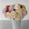 7 Silk Branch Realistic Artificial Roses Wedding Photography Props Decor Home