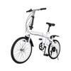 White Folding Bike Foldable City Bike for Adult 20" Commute Bicycle 6Speed Gears For Rugged Roads, Muddy Roads, Grasslands