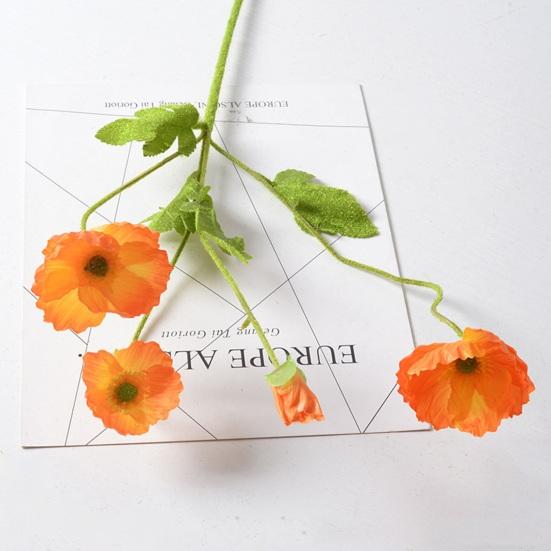 23.6" Tall Artificial Flowers Faux Silk Ranunculus Flower Stems with 3 Heads Blooms And 1 Bud for Wedding Decor Floral Arrangement Table Centerpiece