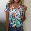 Women T Shirt Abstract Painting Print Funny Clothes Women Short Sleeve T Shirts Top Streetwear Summer Oversized Clothing