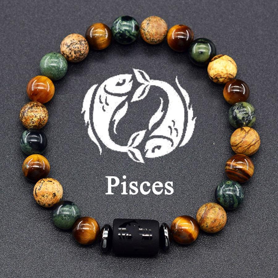 12 Sterrenbeeld Armband Heren Constellatie Armband voor Mannen Ram Maagd Leeuw Weegschaal Bedel Bangle Dames Vriendschap Sieraden om de Hand