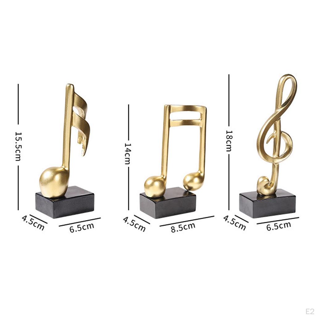 Music Note Figurine Musical Symbol Decoration Desktop Resin Home Ornament