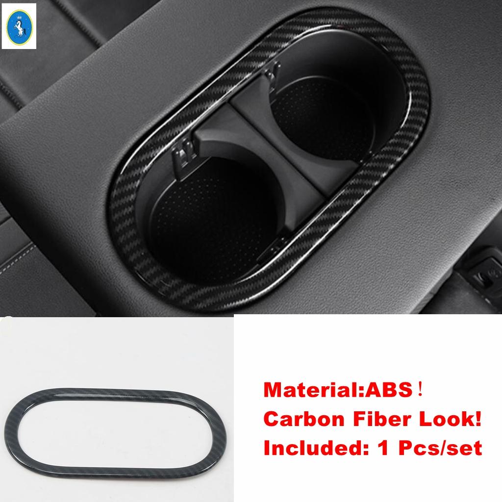 Auto Head Lights Switch / Water Cup Holder Cover Trim Accessories For VW Volkswagen Tharu / Taos 2018 - Carbon Fiber Look