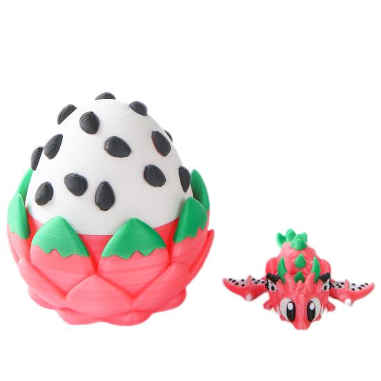 Flexible Sports Ball Dragon And Egg, Articulated Dragon Fidget Toy, 3D Printed Egg with Winged Dragon Inside, Stress Relief Desk Toy