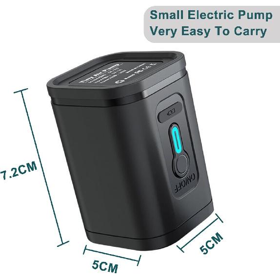 Solfami Electric Air Pump - Tiny and Portable Air Pump Ultra-Mini Pump with 750mAh Battery USB Rechargeable to Inflate Deflate for Pool Floats, Air