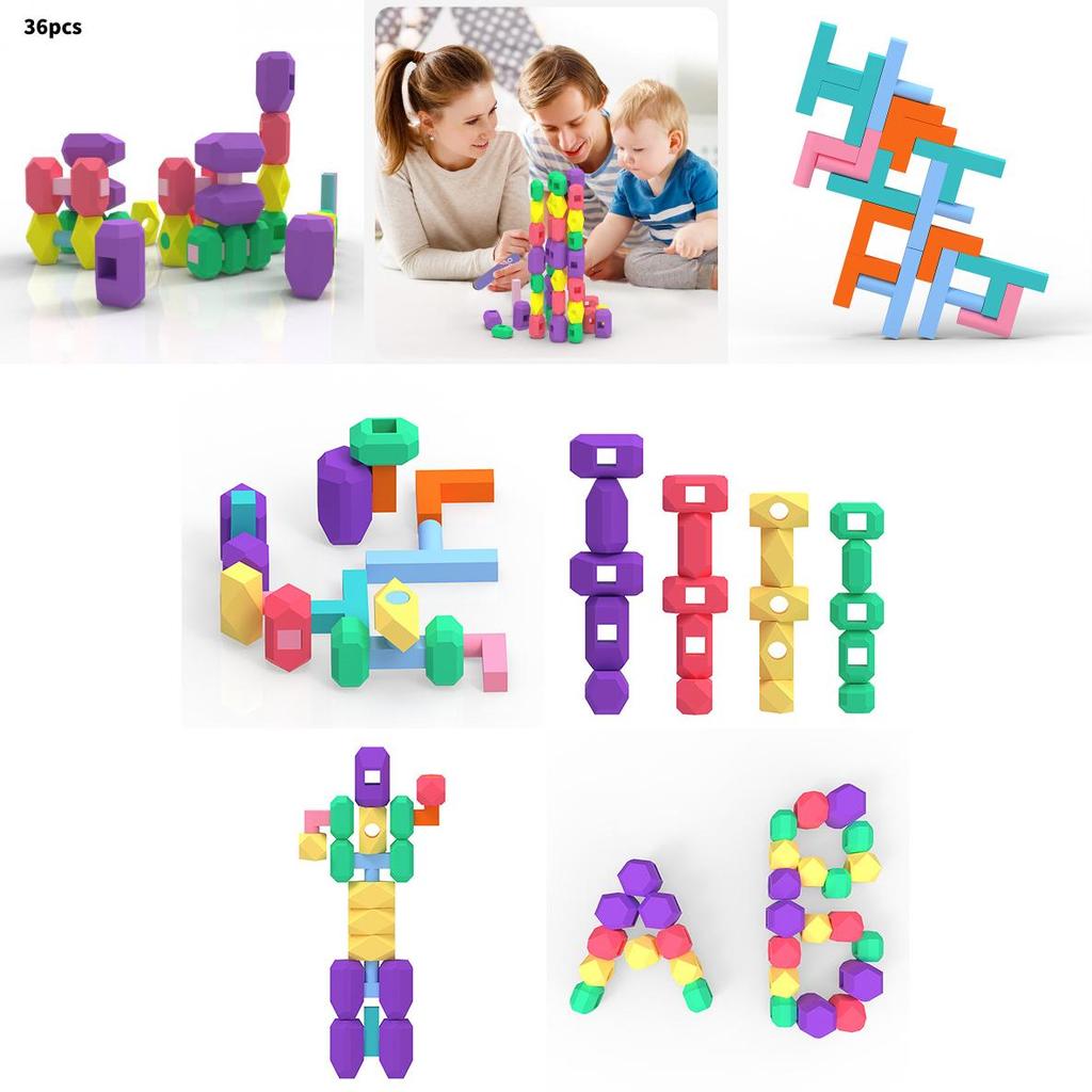 Silicone Building Blocks Toy For Kids Educational Diy Creative Play Set For Early Learning