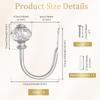 2Pcs Metal Curtain Holdbacks Multifunction Metal Wall Storage Hooks Curtain Pull Back Hook U Shaped Wall Mounted Drapery Tieback