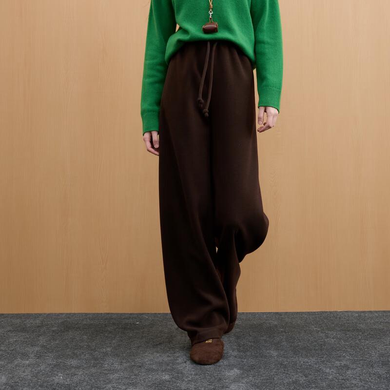 SANCITY 2025 Winter Loose High-Waist Wide-Leg Casual Pants