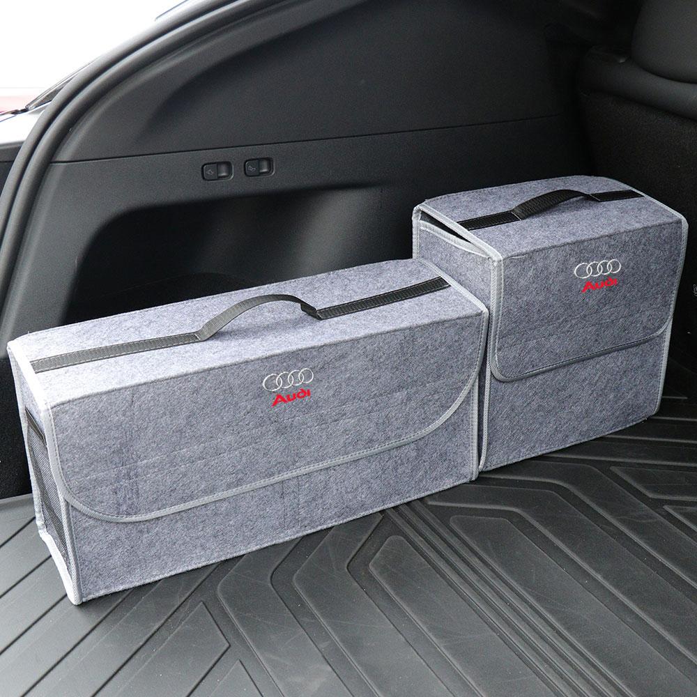 Car Soft Felt Storage Bag Organizer Cars Foldable Trunk Car Accessories For Audi S8 TT A4L A6L RS3 RS4 RS5 RS6 C6 S3 S4 S5 S6 S8 A7 A8 A4 A5 Q3 Q5 Q7