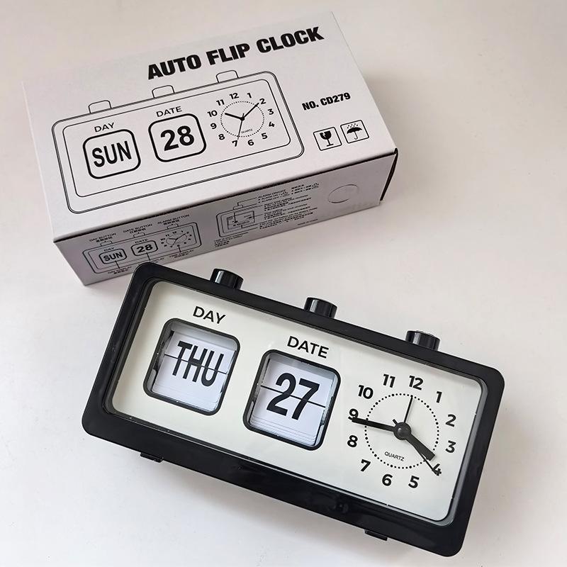 Retro Loud Bell Alarm Clock with Night Light - Silent Bedside Clock, Creative Gift for Students and Bedroom Decor