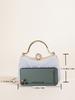 Glitter Ruched Evening Bag For Women, Faux Pearl Decor Clutch Purse