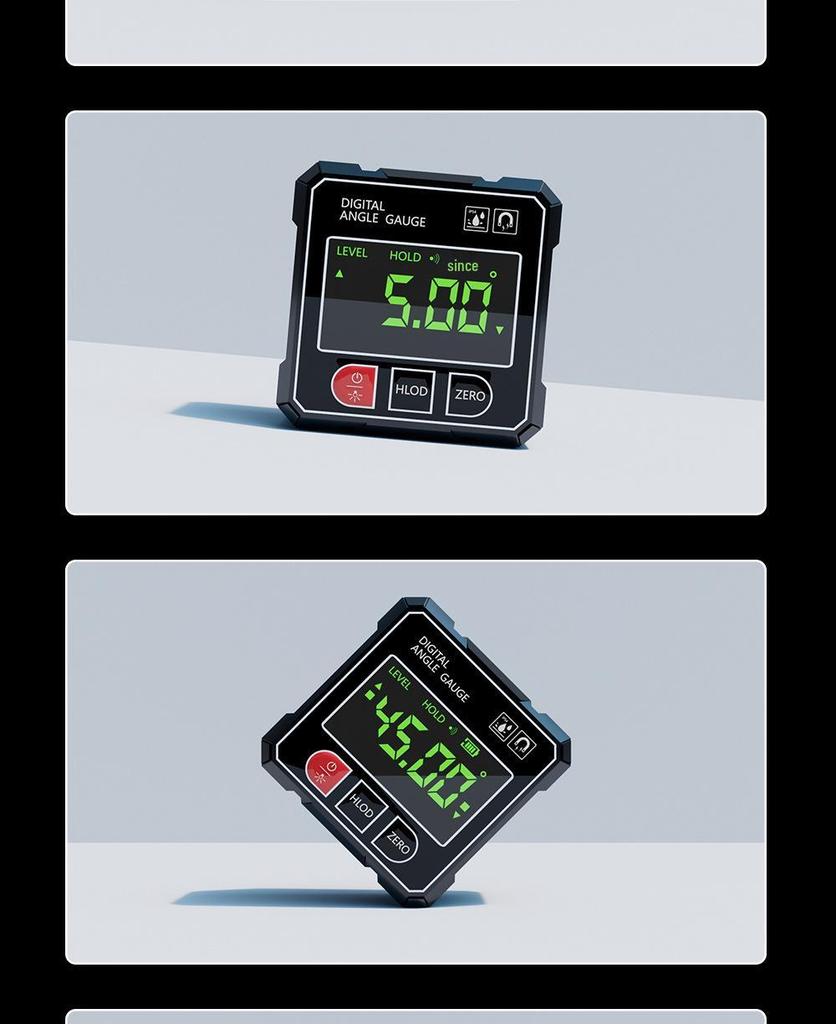 New Dual-Laser Digital Inclinometer with Strong Magnetic Base for Accurate Angle Measurements