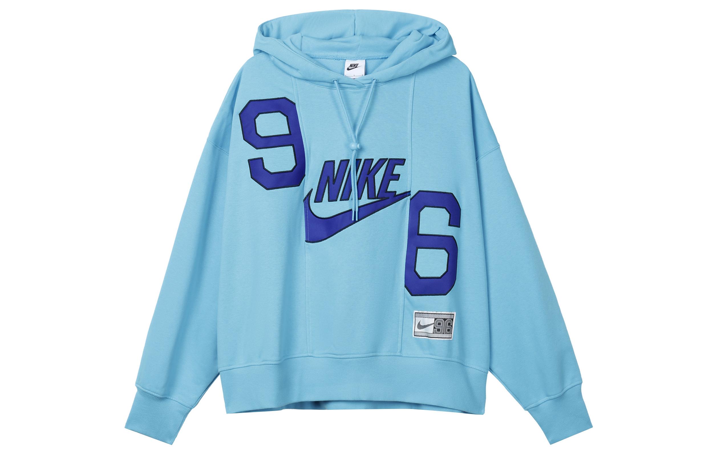 Nike Sweatshirts Women s Baltic Sea Blue Hooded Moderate Regular DV8087-416 S
