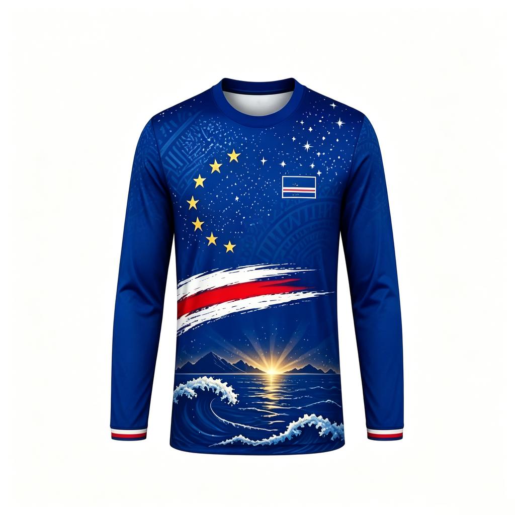 Cape Verde Flag Printed Jersey 2026 New Men Women Kids Football Training Uniform Unisex Casual Streetwear