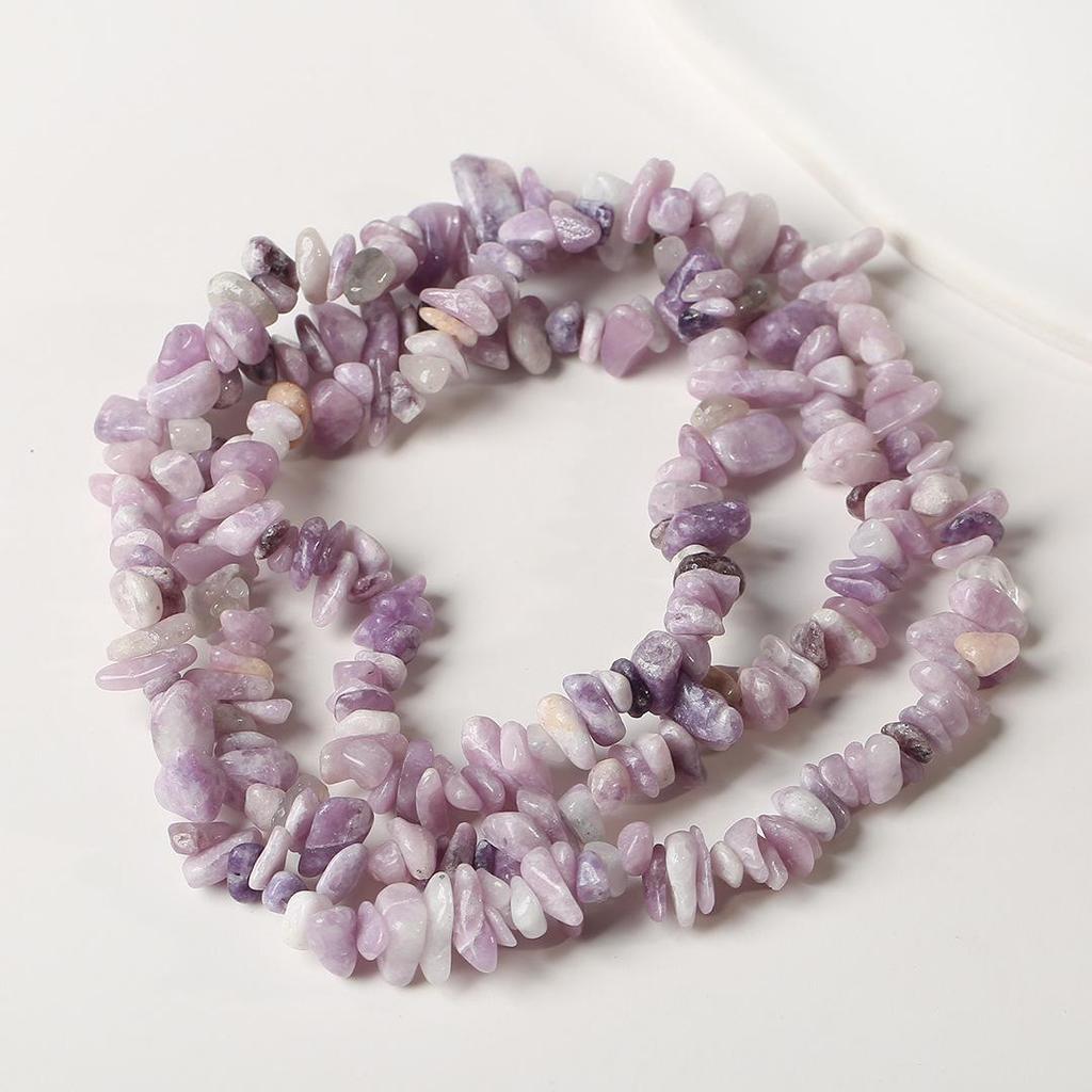 80cm Natürliche Amethyst Splitterkette - Poliert, Unregelmäßige Streifen für DIY Schmuck & Armbänder