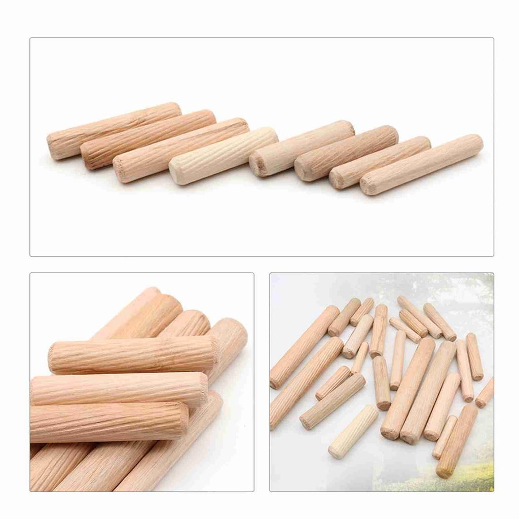 100pcs Dowel Wood Dowels Fluted Wooden Dowels Set of 100pcs Dowel Pins Fluted Pins for Furniture Cabinets