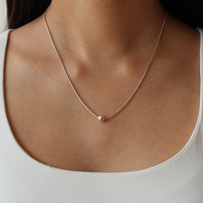 NORMALLEE [Silver 925] Round Ball Necklace