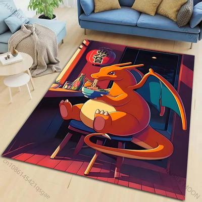 Classic P-P0kém0n Charizard Print Carpet Living Room Bedroom Sofa Large Area Decor Rugs Kids Play Non-slip Mat Wonderful Gifts