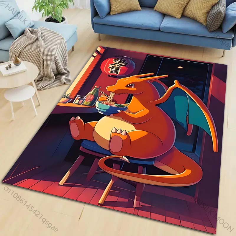 Klasyczny P-P0kém0n Charizard Wzór Dywan Salon Sypialnia Sofa Duża Powierzchnia Dekoracyjne Dywany Dzieci Zabawa Mata Antypoślizgowa Cudowne Prezenty
