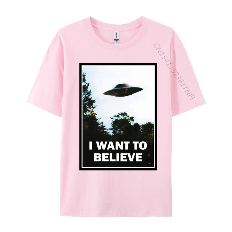 Unisex New TShirts We Want To Believe TShirt High Quality Autumn Cotton Tees Top TShirts Fall Drop Shipping