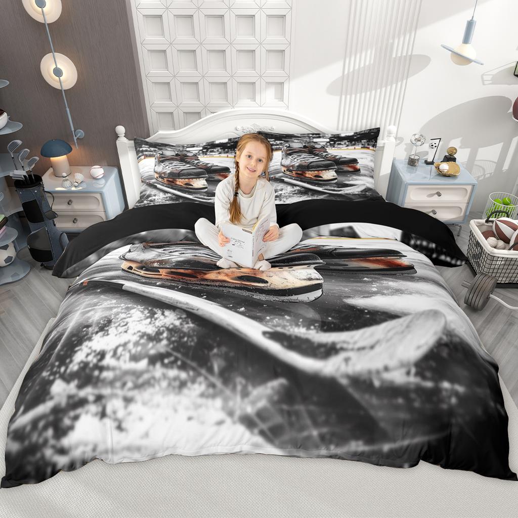 Dekbed Homewish IJshockey Voor Jongens Meisjes Sport Dekbed Set Atleet Cadeaus Bed Set