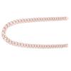 22in Cuban Necklace Alloy Diamond Link Chain Choker Stylish Neck Jewellery for Couples WomanRose Gold