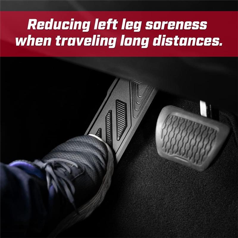 Authentic Dead Pedal Driver Foot Rest Left Side Kick Panel For Jeep Wrangler JL JLU 4XE For Gladiator JT Anti-Slip 2018- Bla
