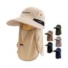 Custom Unisex Upf50+ Uv Protection Sun Hat Detachable Full Face Neck Flap Wide Brim Breathable Mesh Outdoor Fishing Hiking Hat