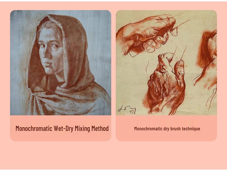Sketch Charcoal & Color Pencils: Water-Soluble Graphite & Charcoal Powder
