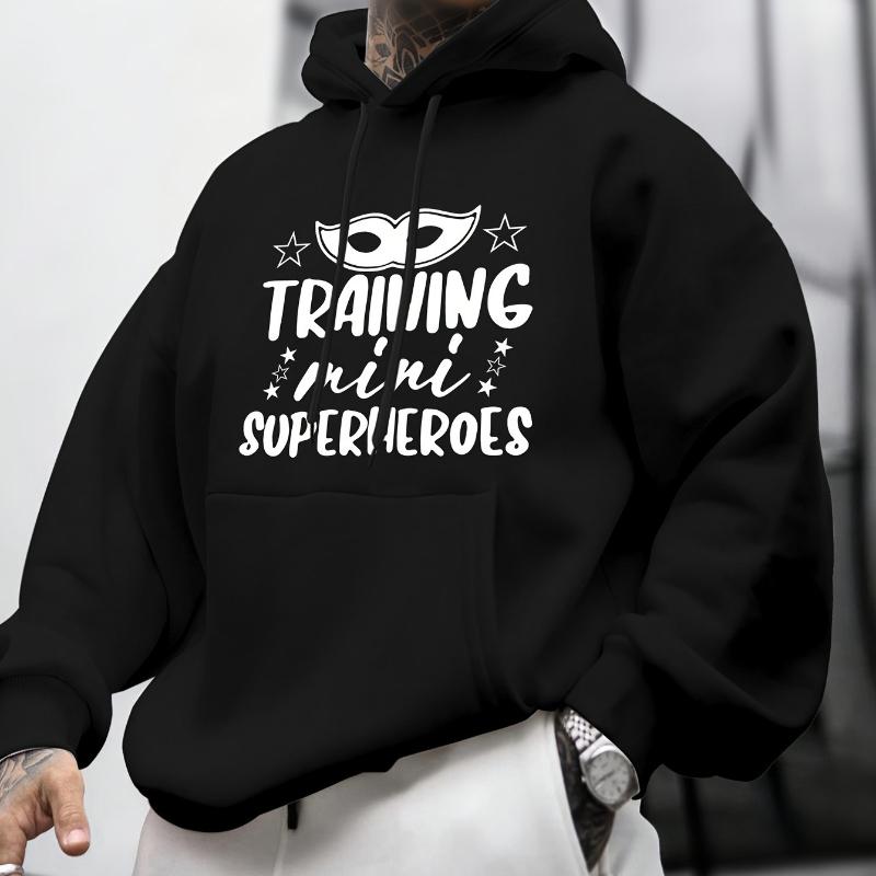 

Sweatshirt, Ribbed Cuffs & Drawstring Hood, Ideal for Classic Casual & Daily Wear XXL чорний