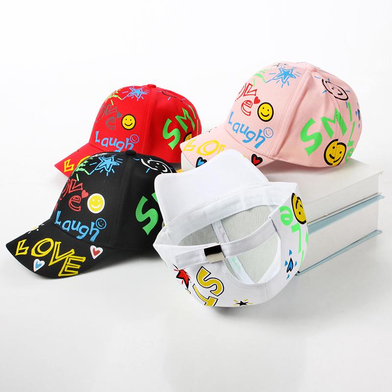 Fashion cotton Graffiti boy girl Baseball caps Children Printed snapback hat Kids Popular hip hop hat Cap hot sell