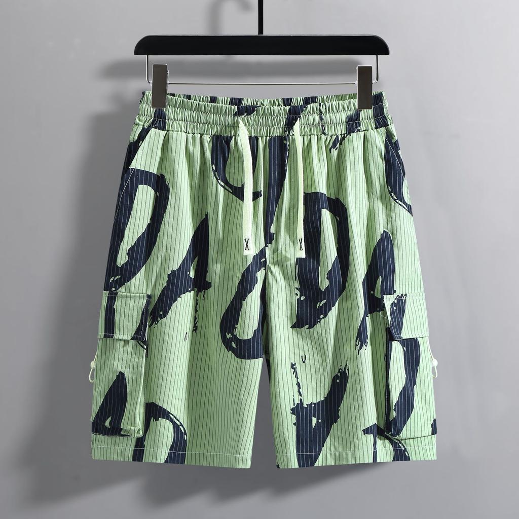 Men's Plus Size Workwear Cotton Shorts Summer Casual Oversized Elastic Waist Mid-Length 6XL-12XL