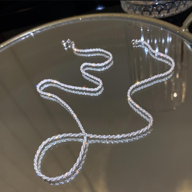 

Женское трендовое сверкающее колье-чокер - Сладкое и крутое ожерелье-цепочка на ключицу