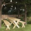 Day and Night - Day and Night Impregnated Pine Wood Garden Table 220x73x70 Cm